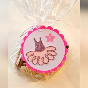 Homemade Tags | 12 pack | Pink tutus | baby shower | party favors | treat bags